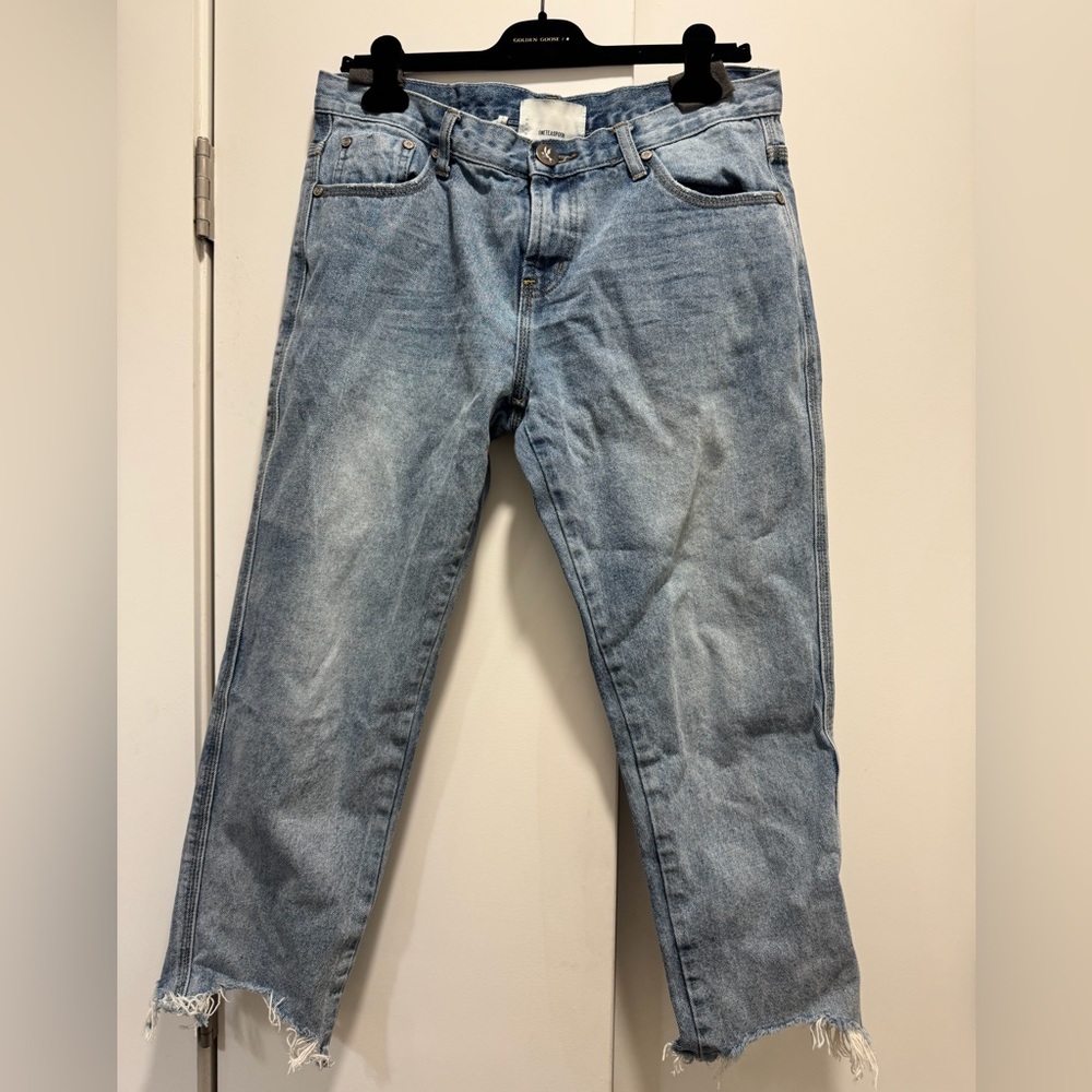 One Teaspoon Light Wash Straight Jeans